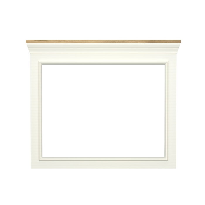 Hanah Home Espejo Decorativo de Tablero de Partículas Crema y Roble Hanah Home Espejo Decorativo de Tablero de Partículas Crema y Roble